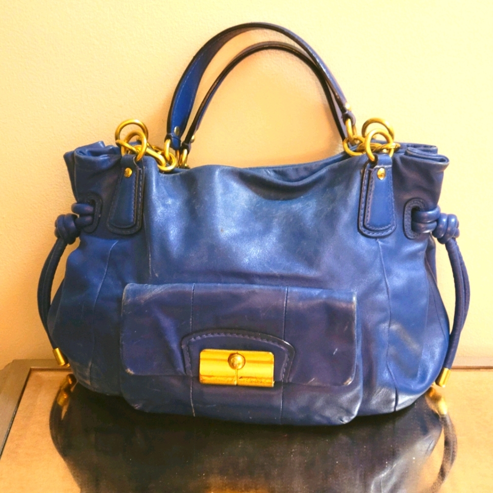 Royal Blue Coach Kristin Tote Bag